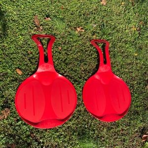 Set 2 Snow Slope Slider Sleds Plastic L. L. Bean
